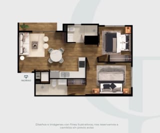 Apartamento en venta Modelo 1 CASA FIORE Zona 10 (D) — miniatura 5 de 5